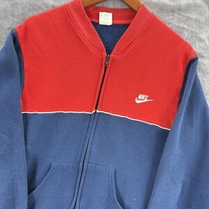 VTG Nike Track Jacket Mens M Red Blue Running 90s Made In USA